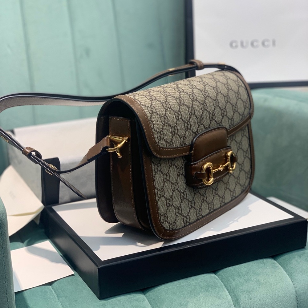 👑Gucci Horsebit 1955 Brown Shoulder Bag - Picture 10 of 13